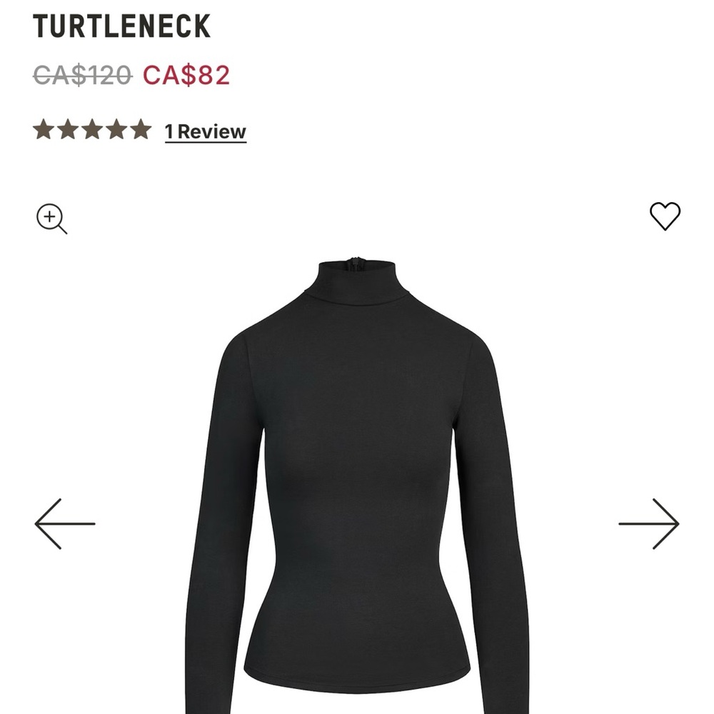 SKIMS Classic Black Turtleneck